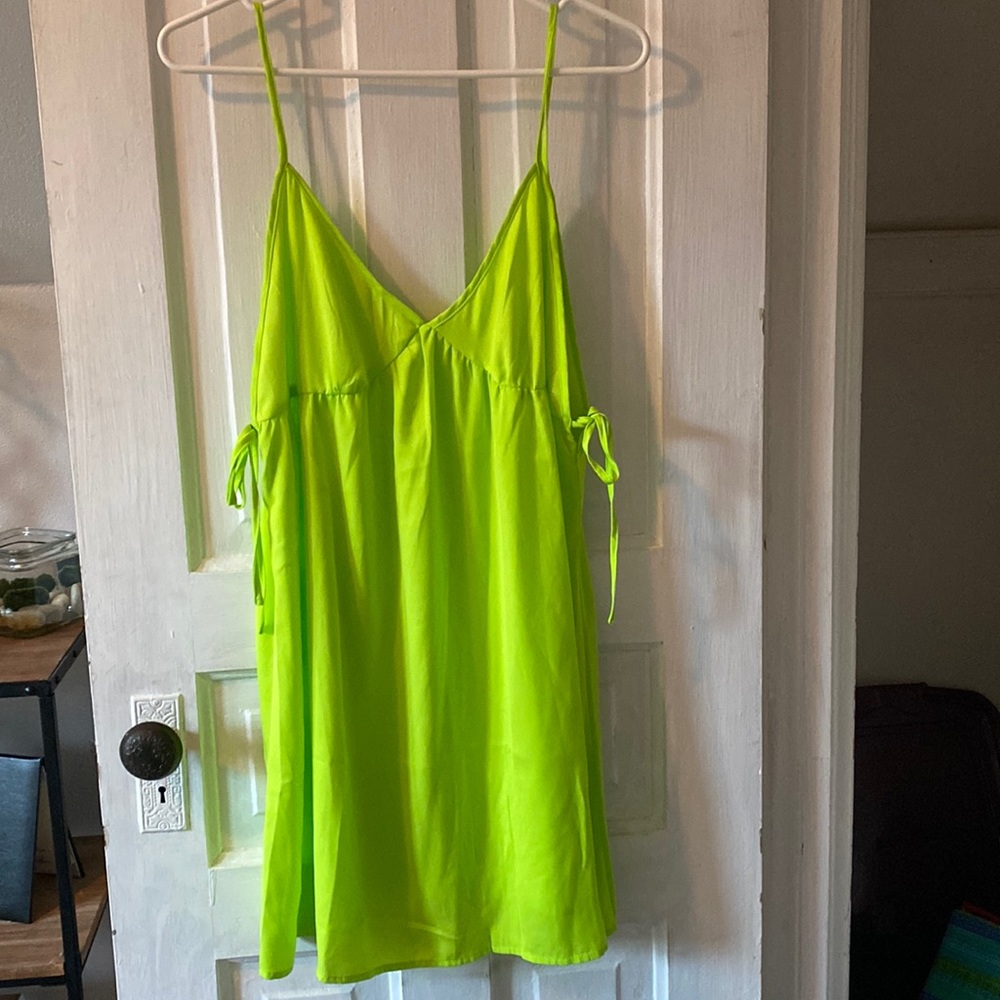Neon green dress